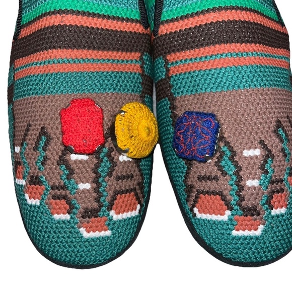 LOEWE loafer slippers foot feet EU 41 Mens 8 Womens 11 toe ring embroidered EUC - Picture 6 of 12